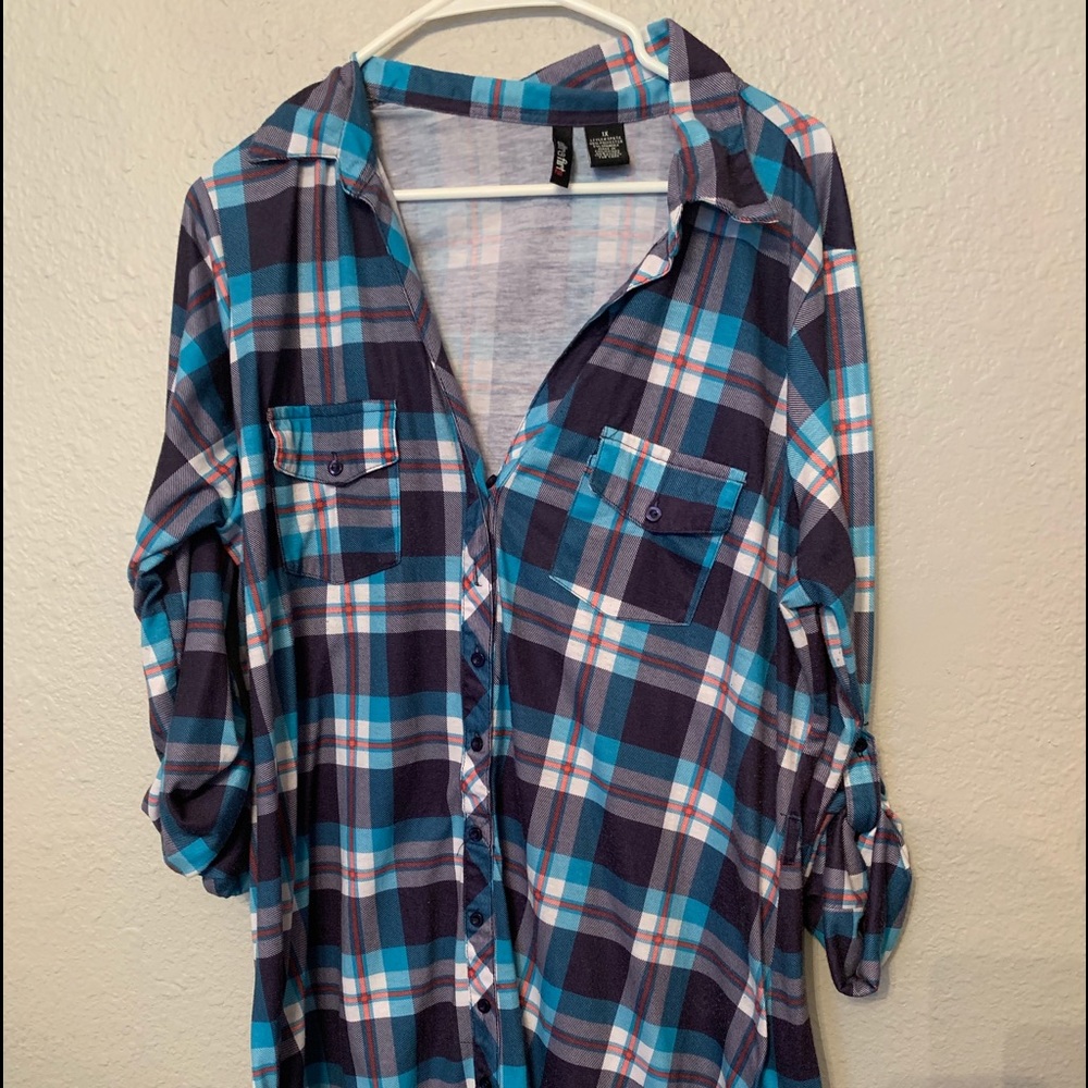 Plaid print dress